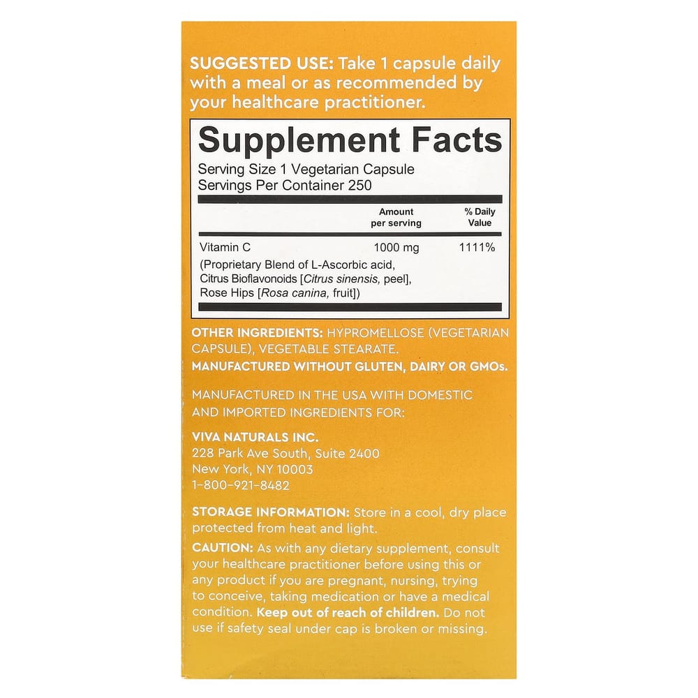 IHerb Vitamin C 1000mg Veggie-Kapseln 250 Stück