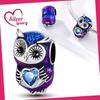 Copperanimal Pet Series Charm Penguin Owl Hugging Heart Beads For Women'S Bracelet Diy Jewelry Making Gift