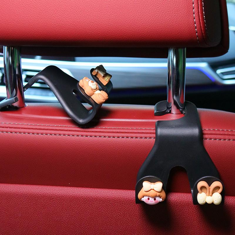 Car Seat Headrest Hook Auto Rear Seat Organizer Hanger Storage Holder For Handbag Purse Bags Clothes Coats
