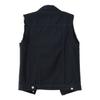 Lapel Sleeveless Single Breasted Flap Pockets Women Waistcoat Candy Color Ripped Holes Denim Vest Coat Streetwear