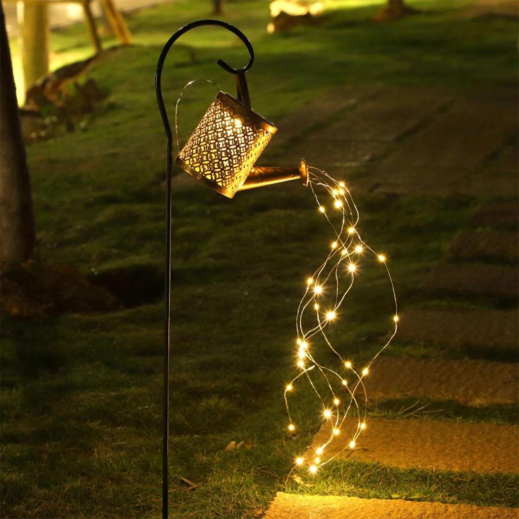 Solar Wrought Iron Lamp Pathway Plug String Walkway Light Led Lights Decoration Landscape Patio Night For-Garden Garden Lanscape