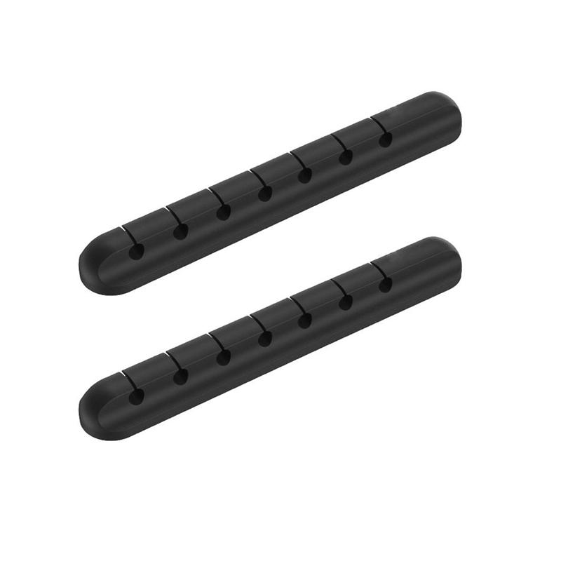 2 Pcs Home Office 3/5/7 Holes Cable Holder Silicone Line Organizer Clips USB Winder Manager Splitter