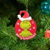 Charming Cartoon Acrylic Grinch Double-sided Christmas Tree Ornament For Festive Car Decor