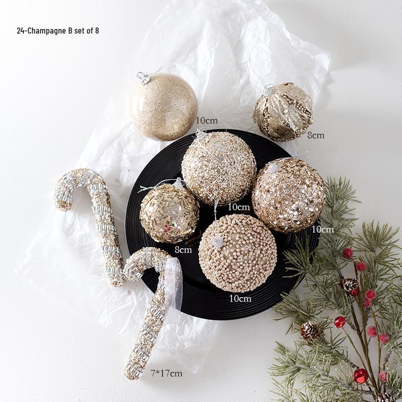 Luminous Christmas Ornaments: Star Tree Topper & Ball Set for Festive Decoration