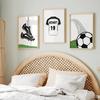 Soccer Boys Room Sports Nursery Decor Prints Football Wall Art Playroom Poster Little Athlete Personalized Jersey Name Kids Room