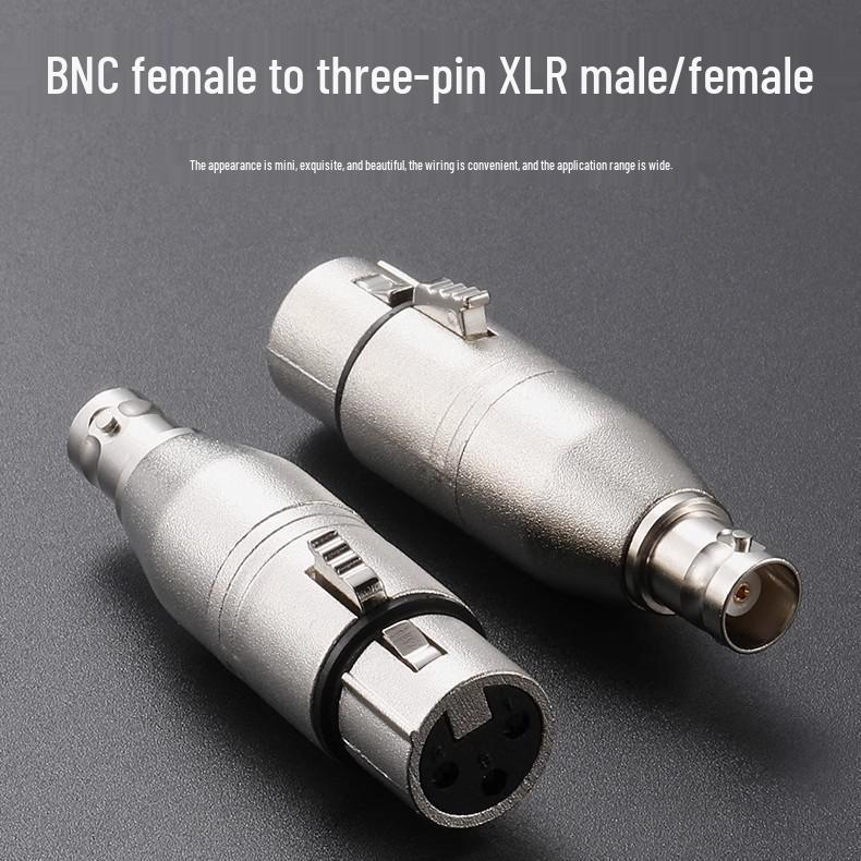 Q9 Female To XLR Male/Female 3-Pin Audio Adapter, Cannon To BNC Female SDI Converter.