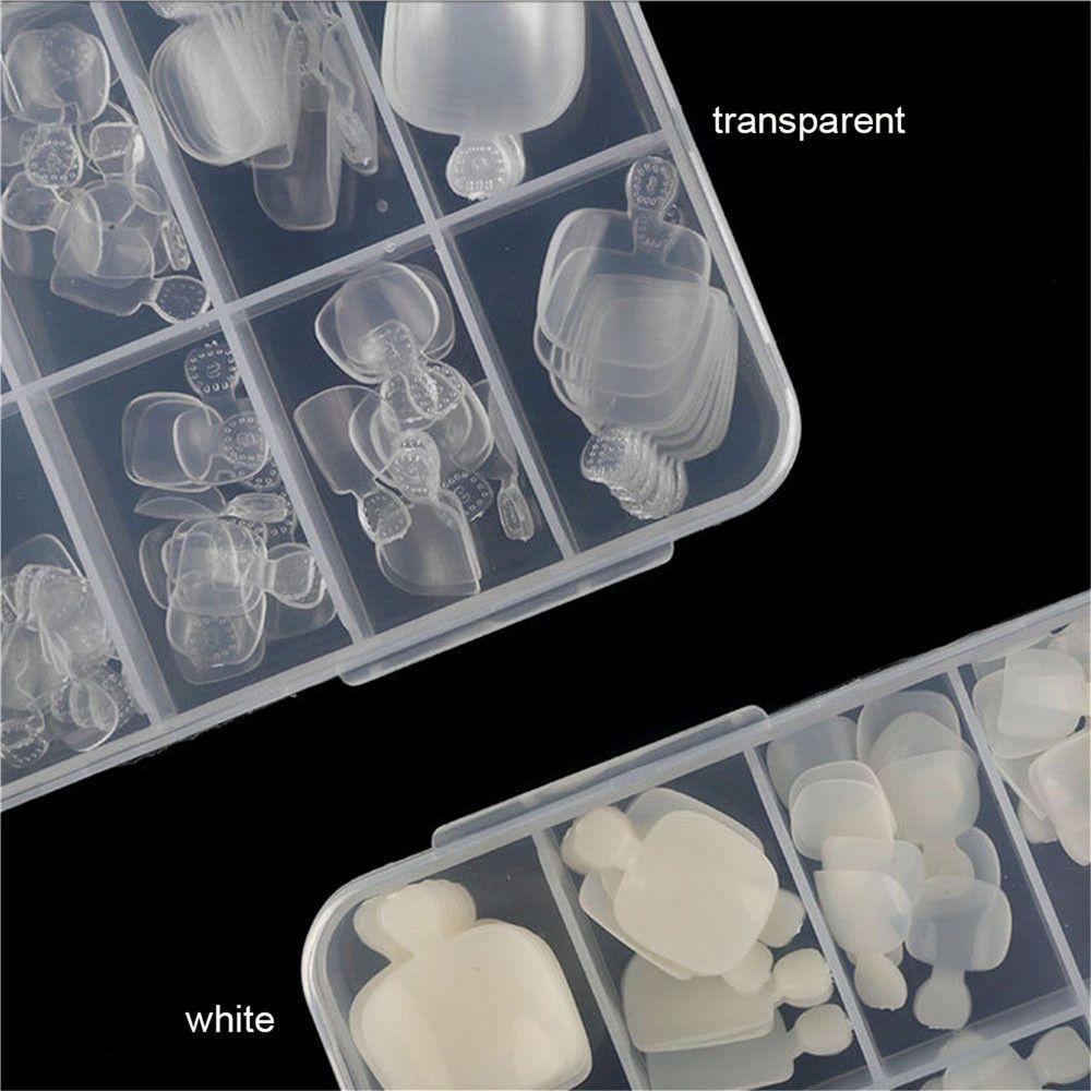 100Pcs Clear Natural Nail Extension Nail Art False Toe Nails Foot Tips Toenail Tablet Toe NailsTips