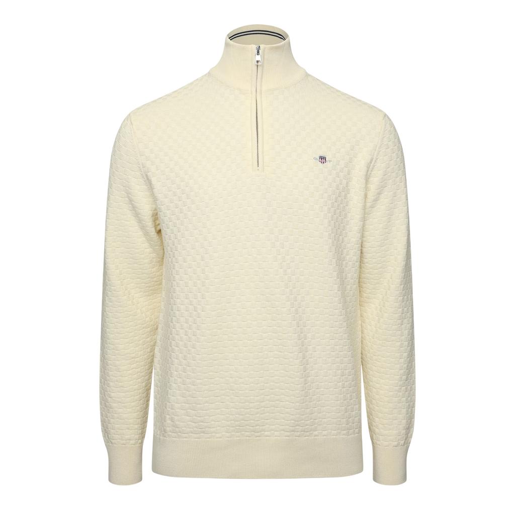 Gant Mens Embroidered Logo Zip Front Jumper