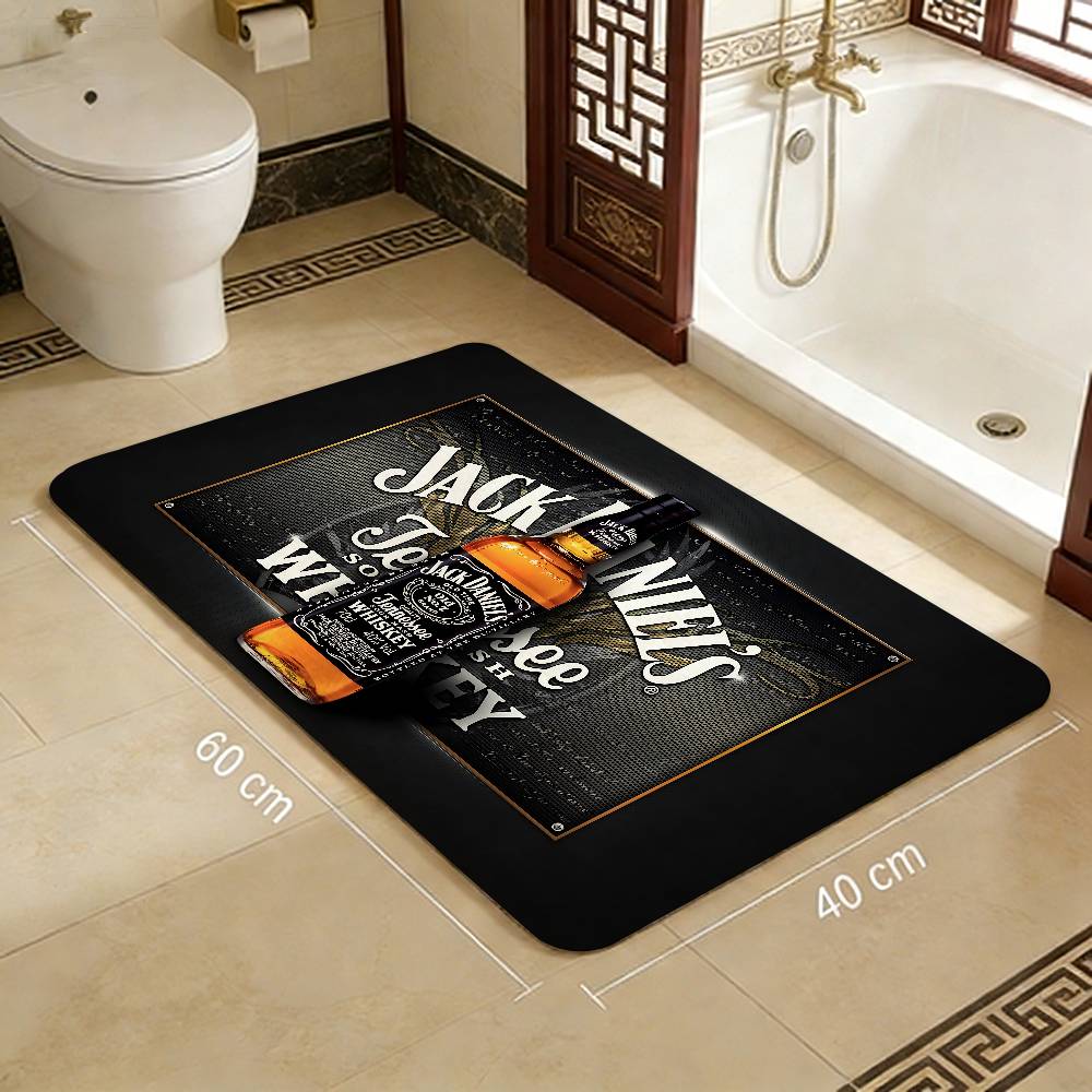

Килимок для коридору з візерунком віскі Jack Daniel s, миючий, нековзкий, килимок для зони вітальні, дивана, стільців, килимок для вхідних дверей кухні 80cm x 120cm