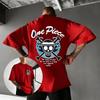 T-shirt Grafica Anime One Piece Uomo Donna 2026 Estate Cotone Manica Corta Tee Streetwear Top Casual Teschio Pirata Cappello di Paglia Luffy
