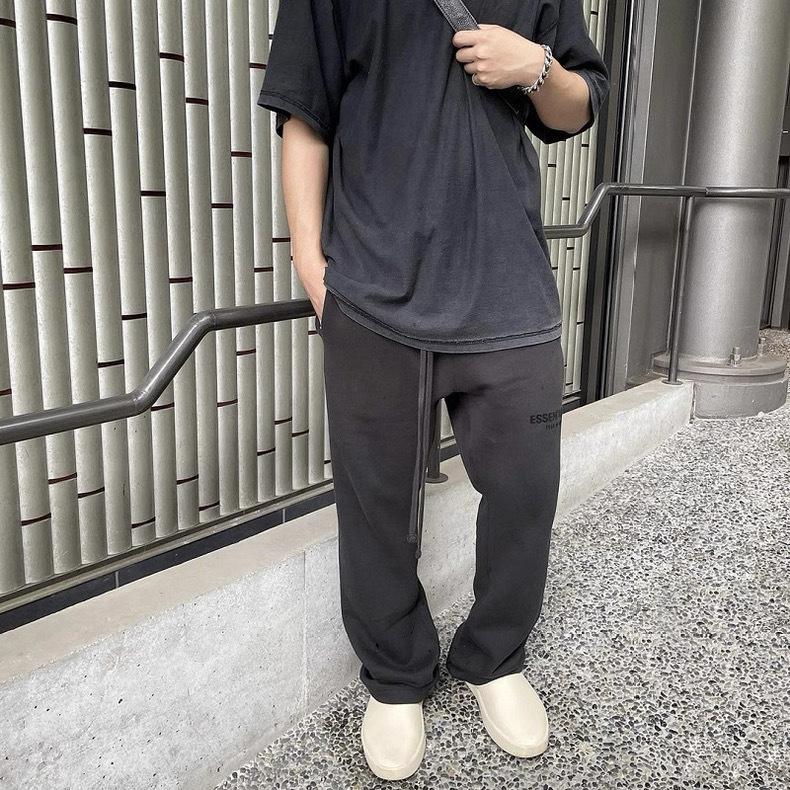 Pantaloni della tuta casual dritti in pile da uomo, marca trendy americana, vestibilità larga