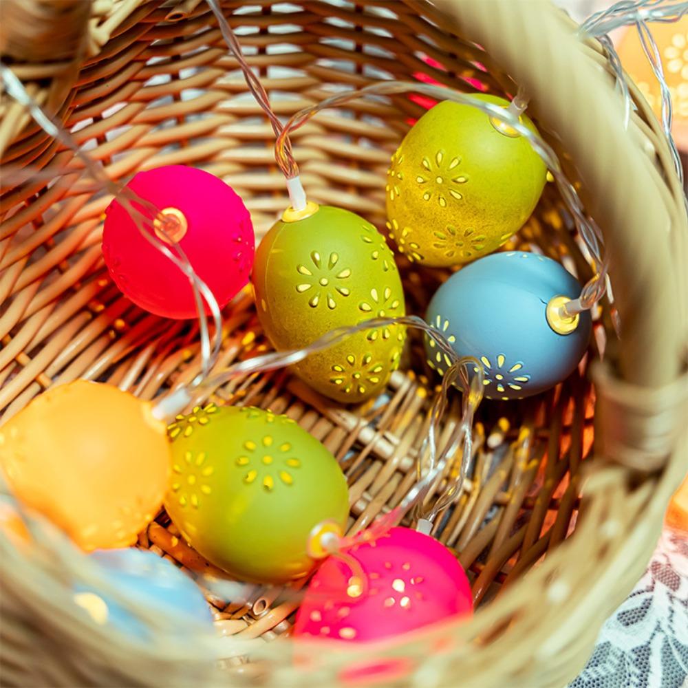 

Eggs Chick Carrot Easter LED String Warm Light Festival Lamp Fahion Garland Lights Party Style 7