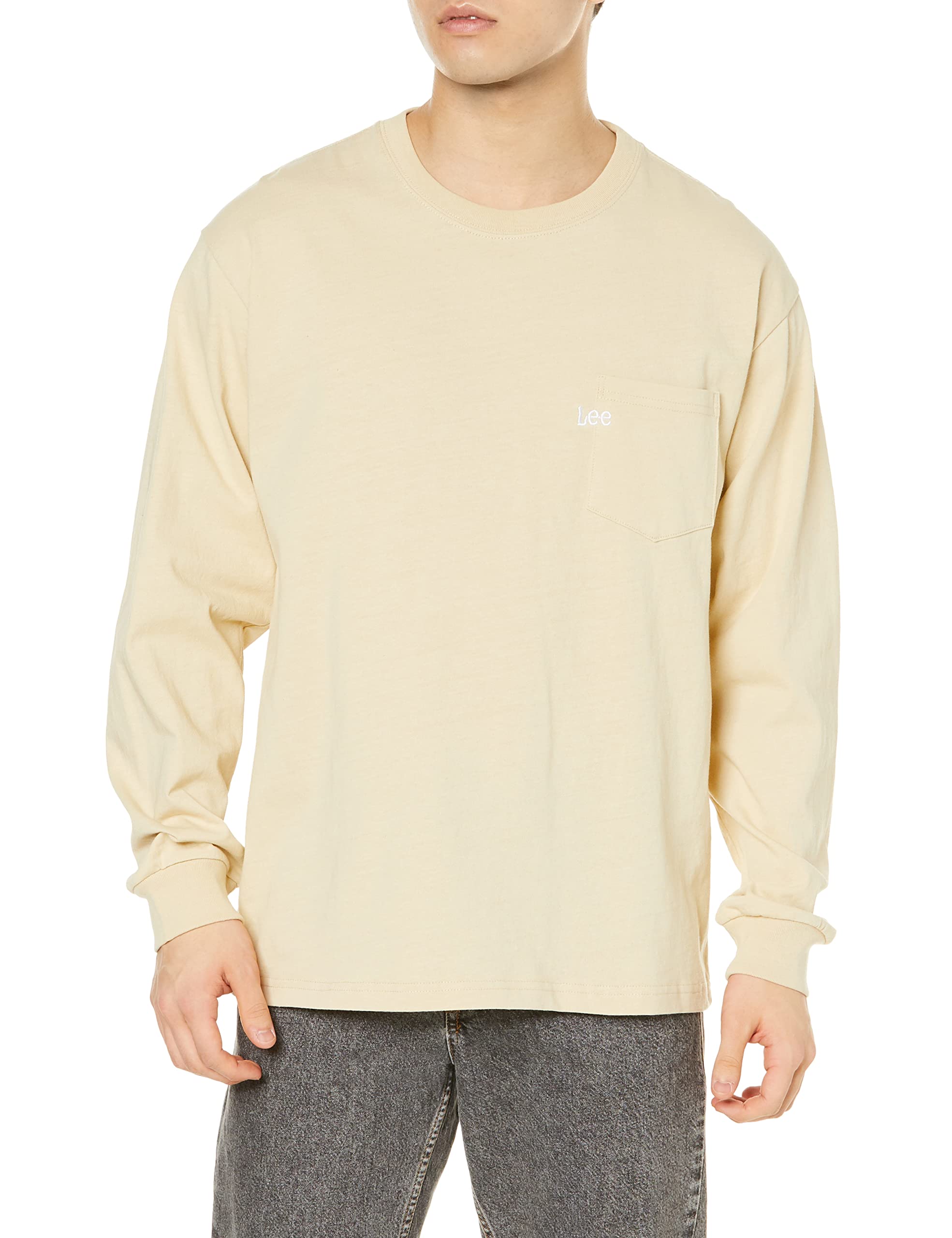 

Lee Футболка с длинным рукавом и карманом, размер L, бежевая, LT2935-216 бежевый