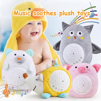 Projection apaisante pour bébé, veilleuse musicale, sommeil pour bébé, projecteur de ciel étoilé, poupée en peluche pour enfants