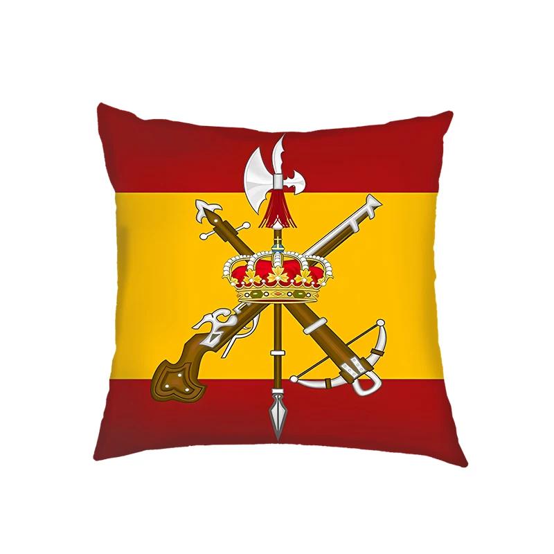 Spanish Legion Espanola Flag Double Print Cushion Covers Navy Armada Pillowcase Living Room Decor Throw Pillow Case Cover