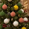 Assorted Colors Velvet Christmas Balls Shatterproof Plastic Multi Texture Baubles  Winter Wedding