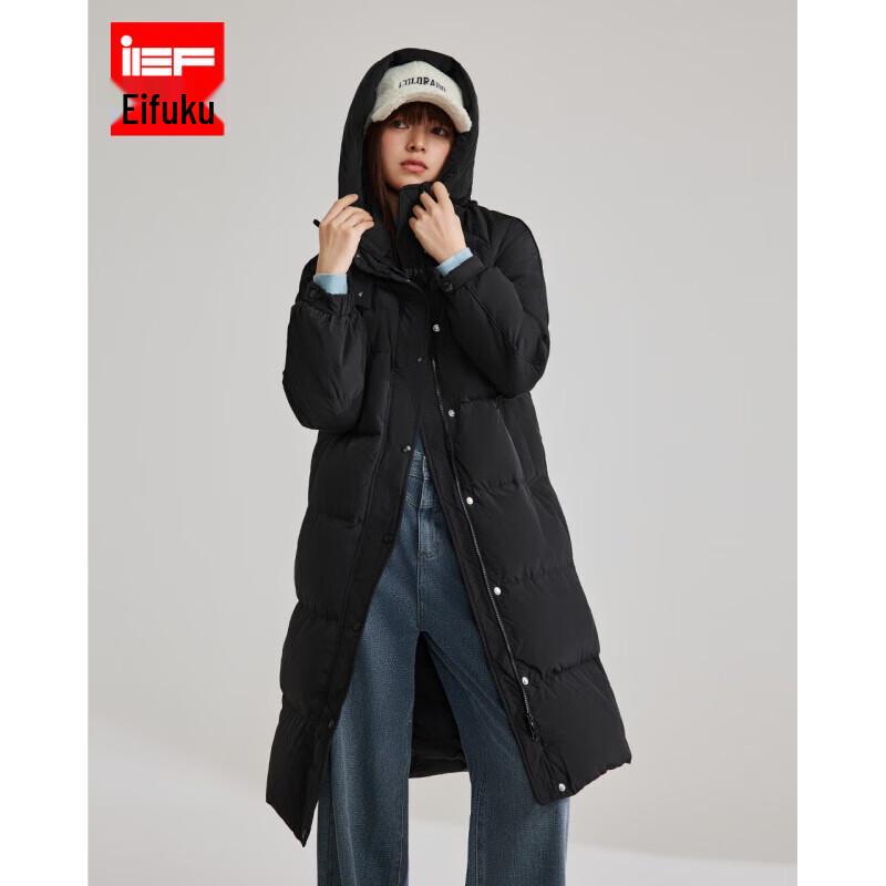 IEF Women's 2024 Winter Hooded Duck Down Long Coat
