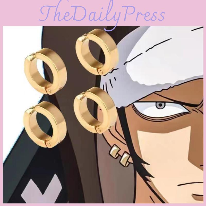 One Trafalgar Piece Law Cosplay Accessories Earring Jewelry Vintage Daily Use