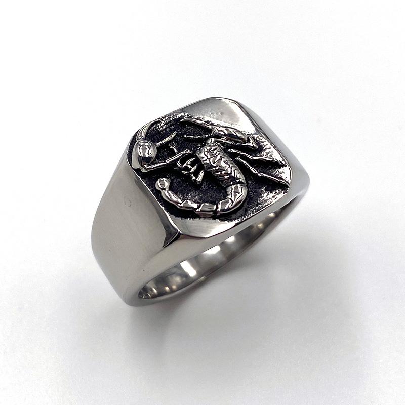 

Кольцо из нержавеющей стали с рисунком скорпиона в винтажном стиле в стиле панк-готика, золотого цвета, унисекс, ретро, модное, металлическое, оптовая продажа 8