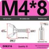 304 Stainless Steel Hand-Tightening Butterfly Weld Screws - Ram Horn M4 M5 M6 M8