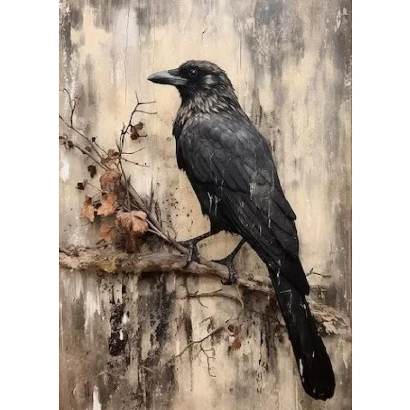 Dark Academia Art Witch's Black Cat Poster Prints For Gallery Home Decor Gothic Crow Haunted House Canvas Painting Wall Art