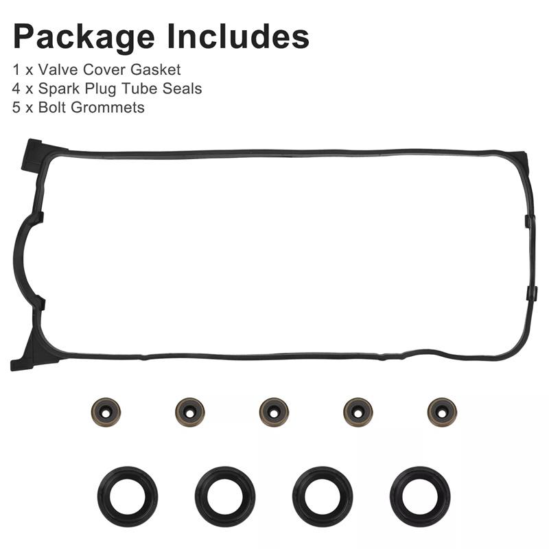Vs50499R Valve Cover Gasket Set Fits For Honda Civic Coupe Sedan Dx Ex Lx 1.6L Sohc L4 D16Y7 Vs50500R