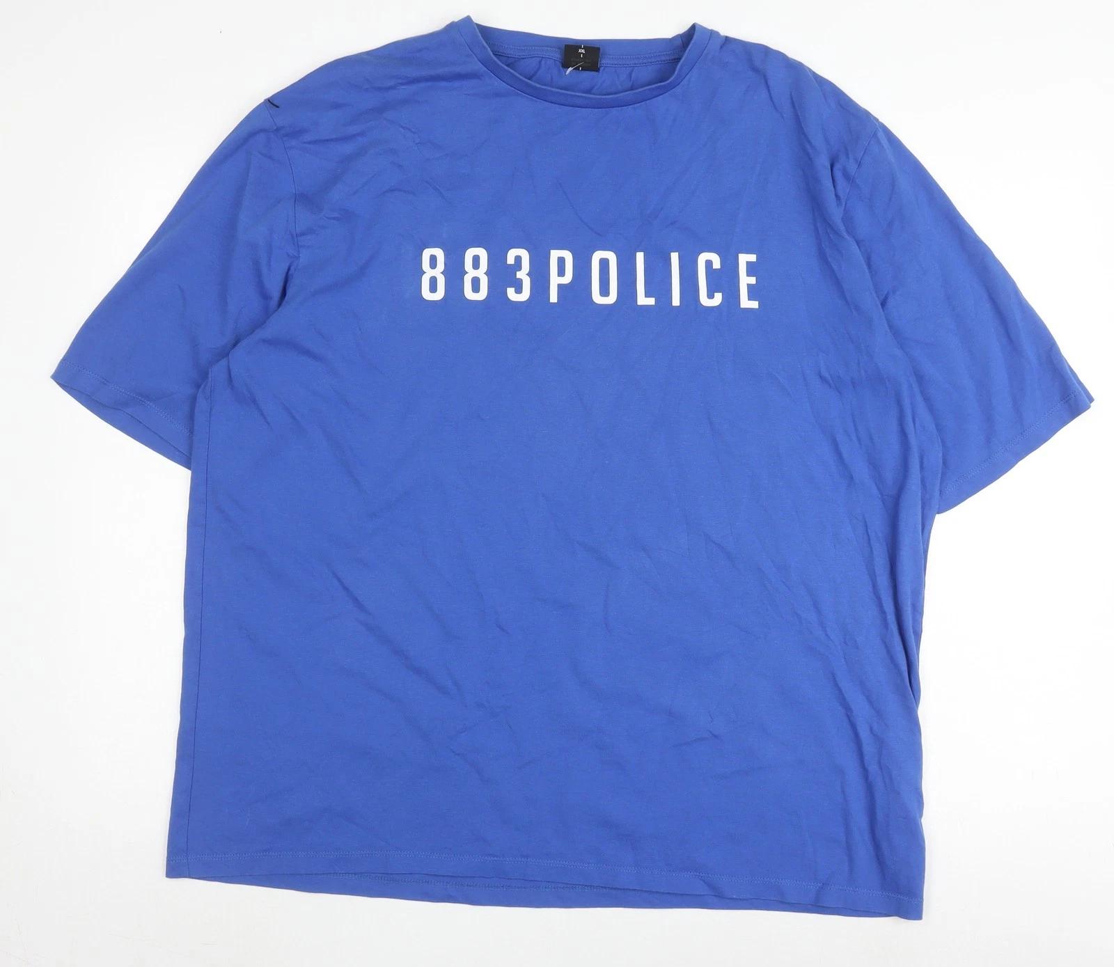 

883 Police Men s Blue 2XL T-Shirt with Logo 2XL