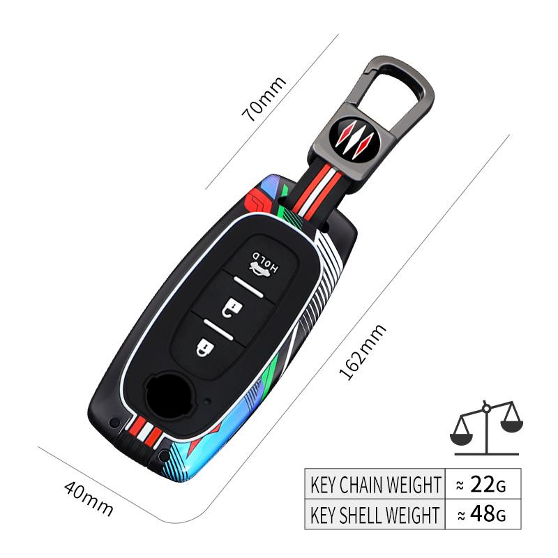 Styling Mouldings Zinc Alloy Car Remote Key Case Cover Fob For Nissan X-trail T33 Qashqai J12 Teana 2022 2023 Protect Shell Hold
