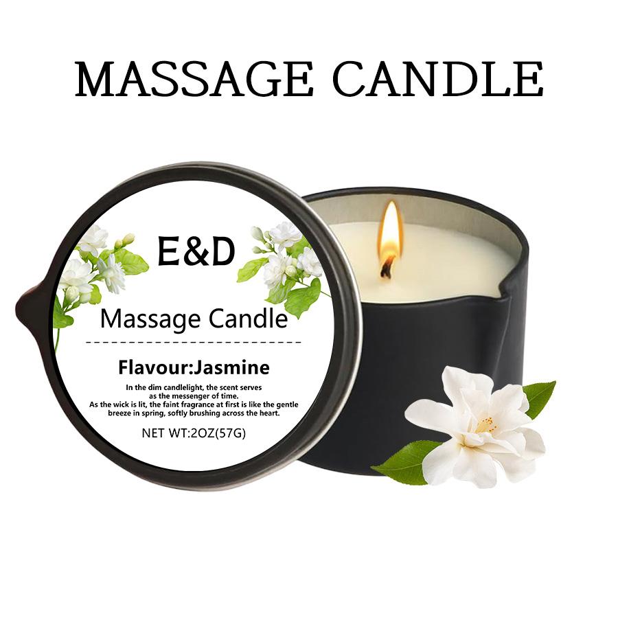 Massage Candle -Essential Oil, For Meditation, Yoga, SPA, Unisex Party Favor & Small Gift, Christmas and Halloween Gifts-2oz