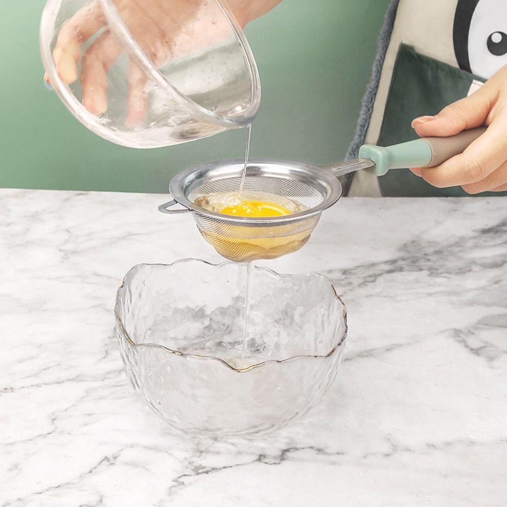 Stainless Steel Flour Filter Spoon Household Juice Filter Skimmer Strainer for Cocoa Matcha Powder