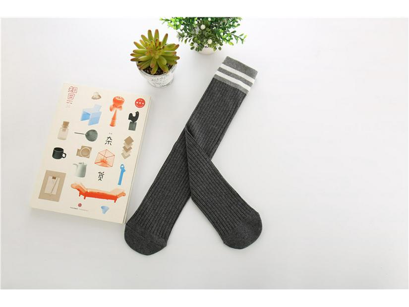 

Детские носки до колена из чистого хлопка для выступлений – до середины икры, не скатывающиеся и унисекс для спорта и школы 35cm for Height 100-110cm