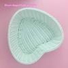 3pcs Love Heart Shape Plastic Rattan Basket Sweet Candy Gift Basket Photo Props Cute Desktop Decoration Cosmetics Fruit Basket