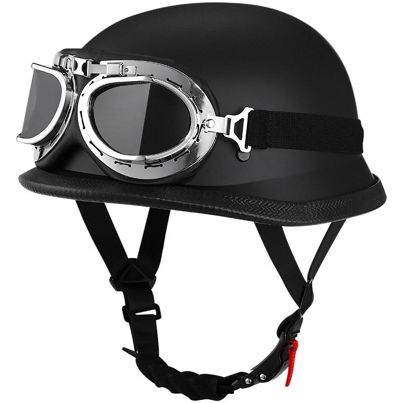 Vintage Motorcycle Cruiser Helmet Open Face Helmet Half Helmet Motorcycle Germany Face Safety Helmet Retro Scooter