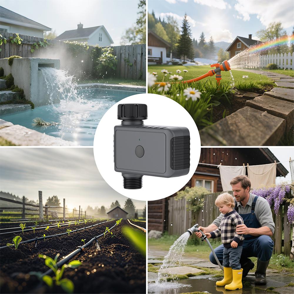Temporizador de rega remoto inteligente, aspersor inteligente, temporizador de rega de canal único, filtro programável com atraso para chuva, temporizador para aspersor de jardim