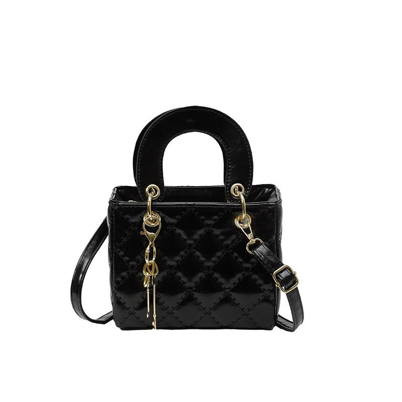 Borsa a mano da donna a quadretti piccoli quadrati, borsa a spalla/crossbody per il tragitto quotidiano