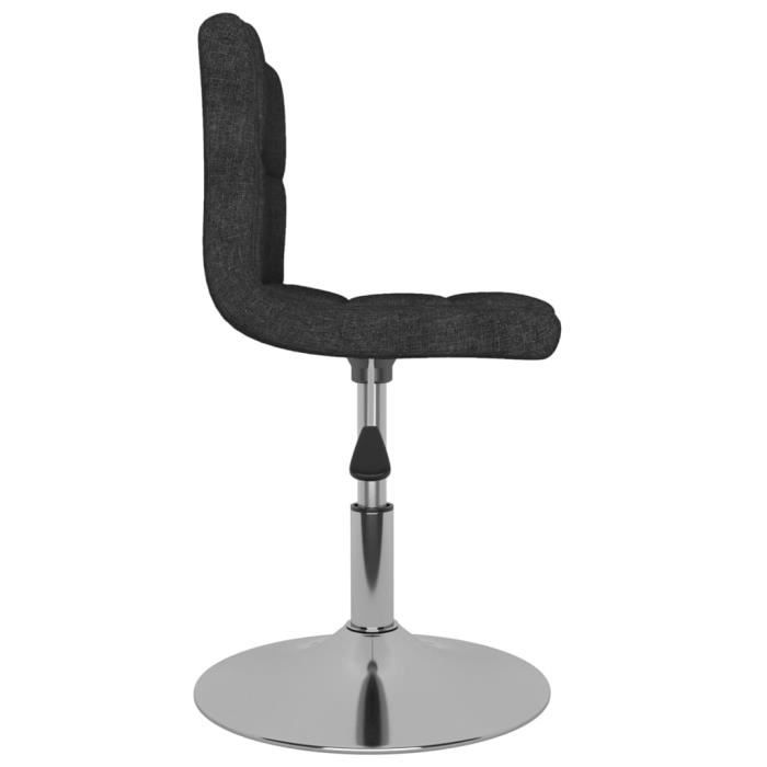 VidaXL Chaises pivotantes de salle à manger 4 pcs Noir Tissu