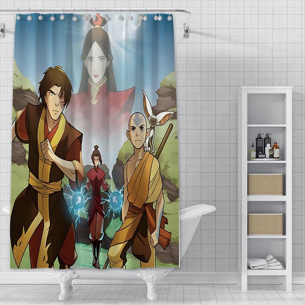 Classic Anime Avatar The Last Airbender Shower Curtain Waterproof Polyester Fabric Paint Bath Curtain Bathroom Decor Curtain