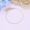 Women's Vintage Sequin Flat Chain Anklet, Minimalist & Versatile Summer Foot Jewelry