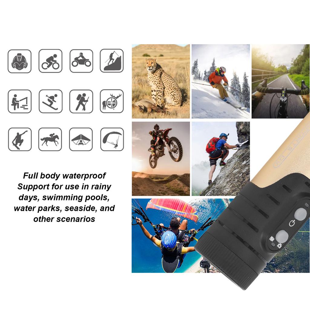 HD 1080P Bike Motorcycle Helmet Camera WiFi Flashlight Camera Anti Shake Waterproof Sports DV H68A Bike Motorcycle Helmet Camera