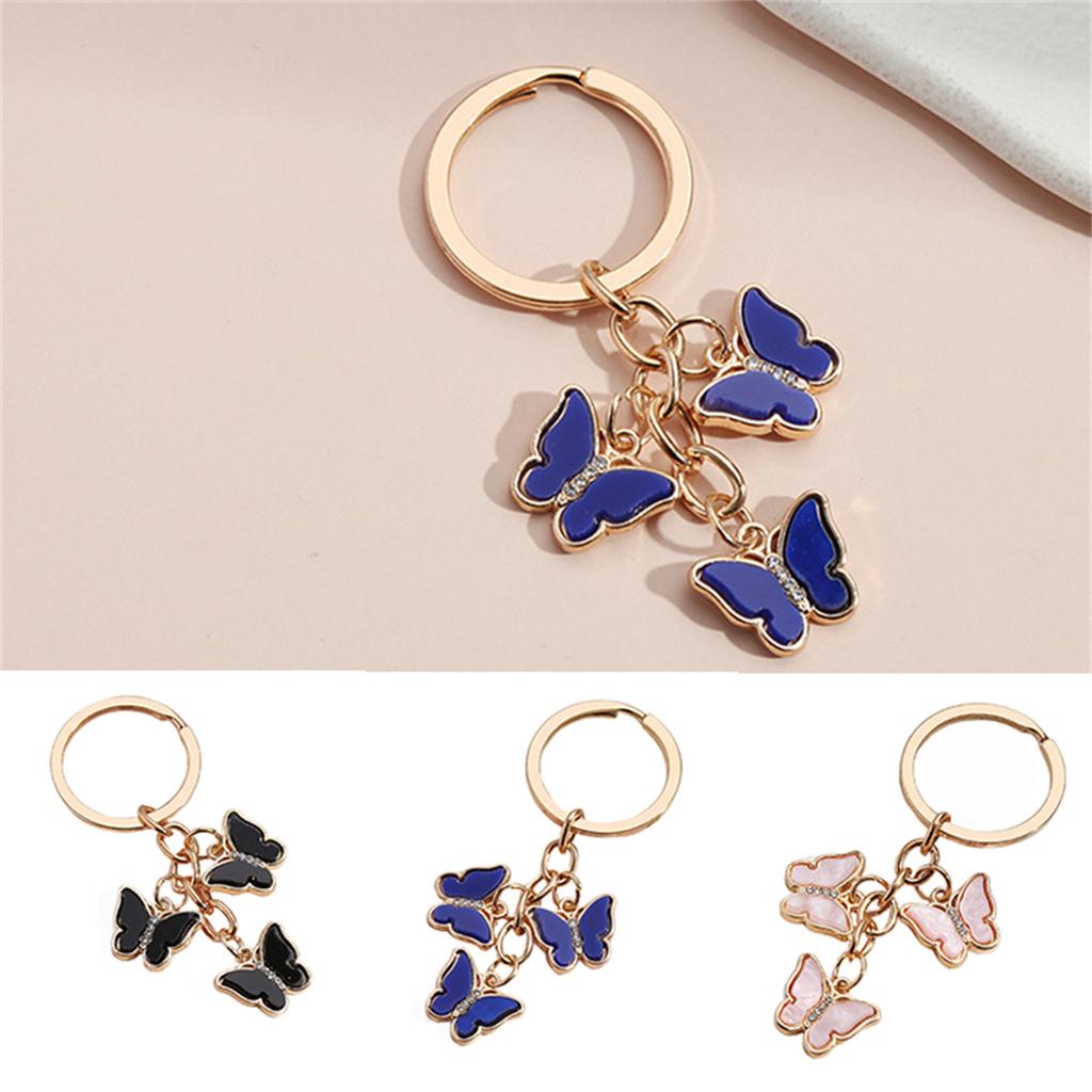 Butterfly Keychain Pendant Charms Car Keyring Hanging Ornament Party Favor for Handbag Purses Bag Wallet Decorations