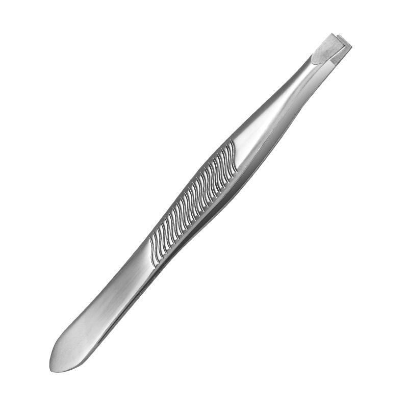 Stainless Steel Gold-Plated Slant Eyebrow Tweezers & Trimmer by Yangjiang Beauty Tools
