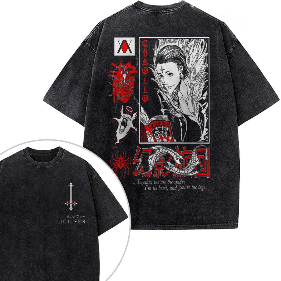 

Hot Anime Hunter x Hunter Shizuku Clothing Men Women Casual Tshirts Washed Cotton Tee Retro Oversized T-shirt Harajuku T Shirt S