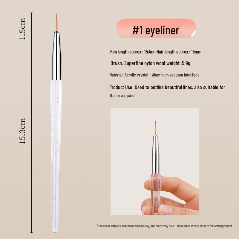 

Набор кистей для нейл-арта «Японская Аврора» с иридизирующим эффектом - Ультратонкие для цветов, цветов и точечной росписи