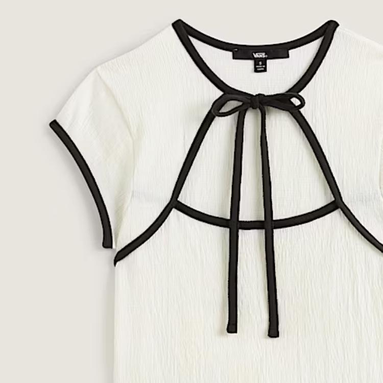 Vans Fitted Short Sleeve Crew Neck Shirt Women tops VN000R3UU20