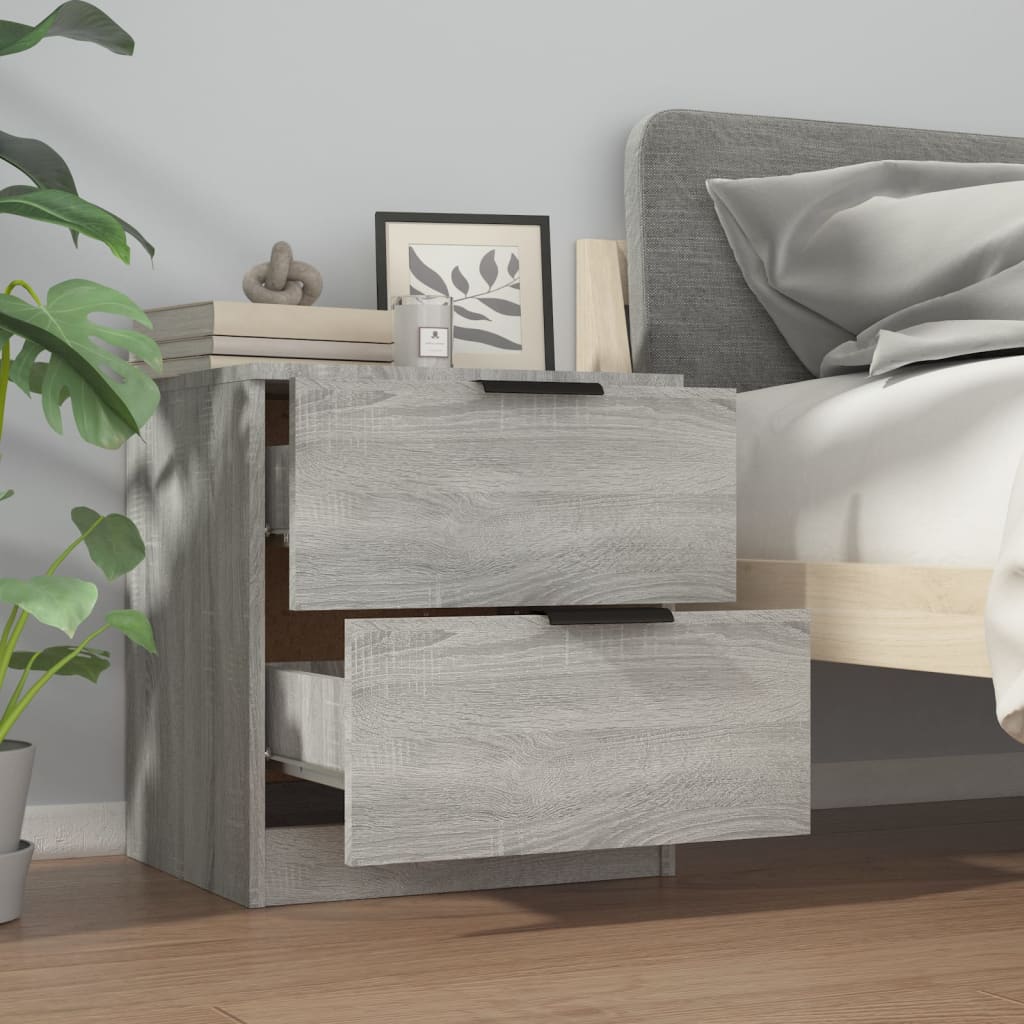 Nightstands 2 pcs Grey Sonoma Particleboard