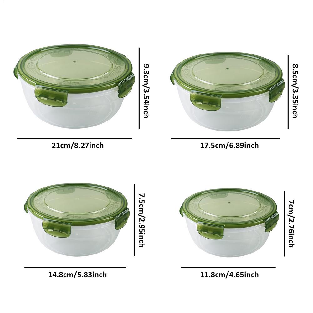 Food Storage Containers 4 Pieces Microwave-safe Food Boxes Picnic Salad Box For Kitchen Pantry Fridge Camping Picnic Lunch Snack