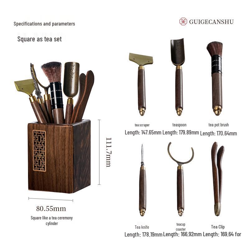 Solid Wood Kung Fu Tea Set: Tea Ceremony Accessories & Storage