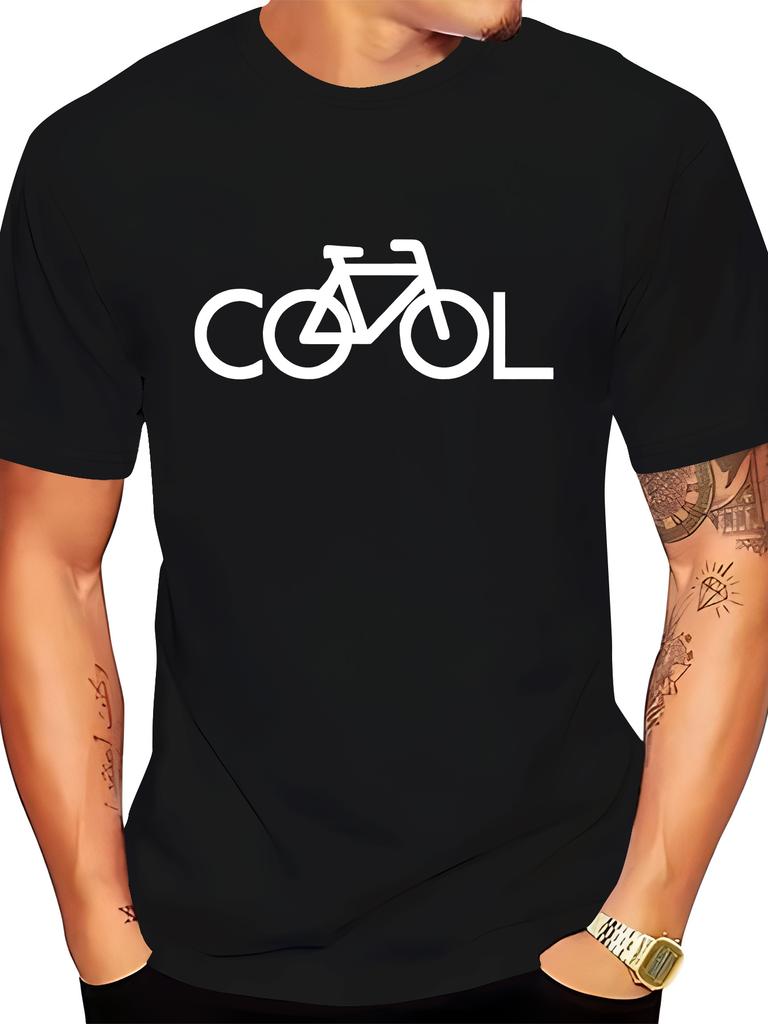 Minimalist Cool Bicycle Graphic Tee Casual Tops 100 Cotton Unisexs Tshirt Summer Active Wear Sleek Urban CyclingInspired Style