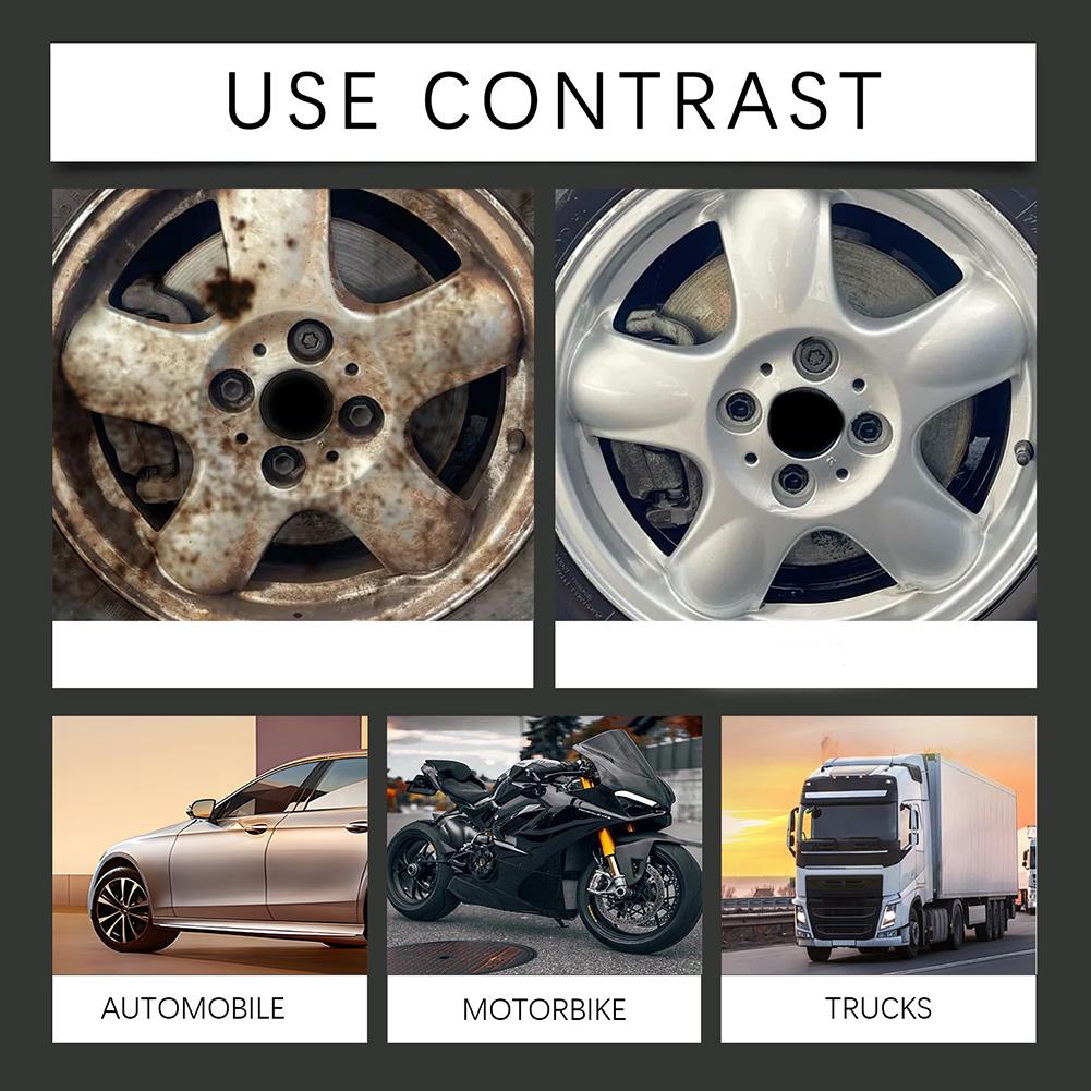 Car Rust Remover Car Wheel Hub Care Quickly Removal Agent Auto Exhaust Pipe Rust Derusting Spray Car Wheels Metal Surfaces Care