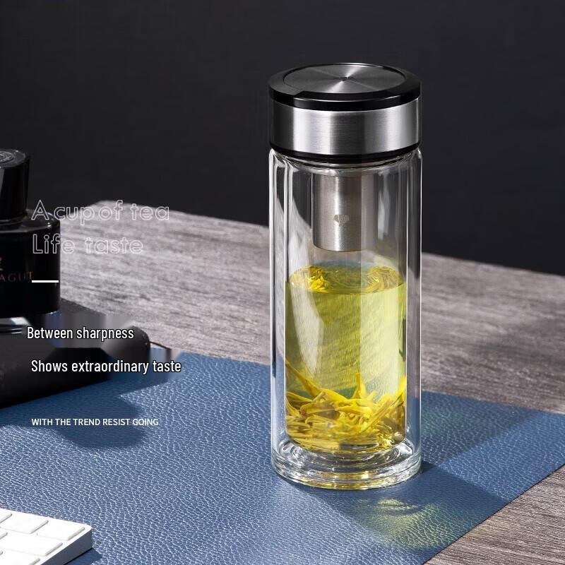 HANDUNYOU Double-Layer Glass Tea Cup